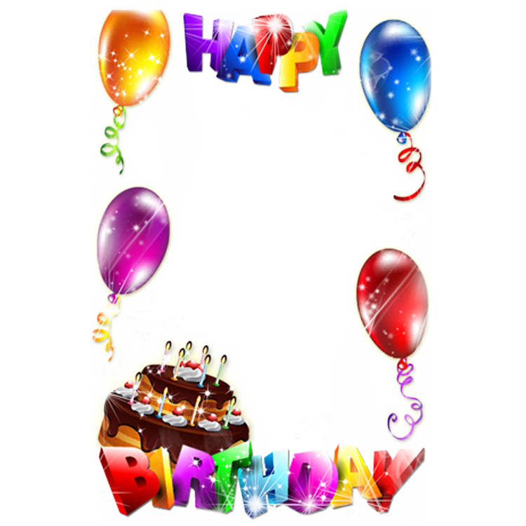 Cake Picture Frame Birthday Happy PNG Image High Quality Transparent PNG Image