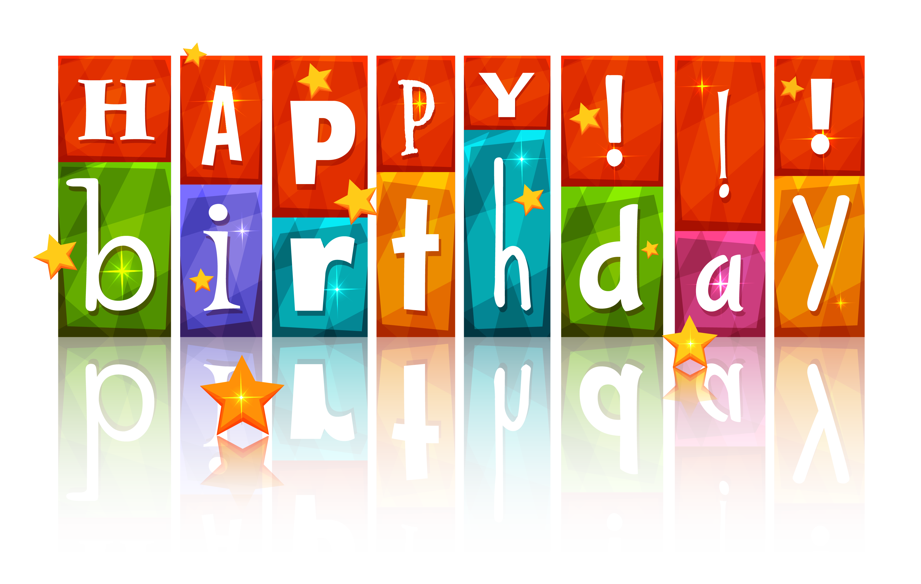 Colorful To Birthday Stars Cake You With Transparent PNG Image