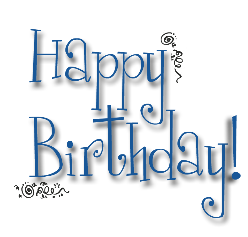 Blue Text Birthday Free Photo Transparent PNG Image