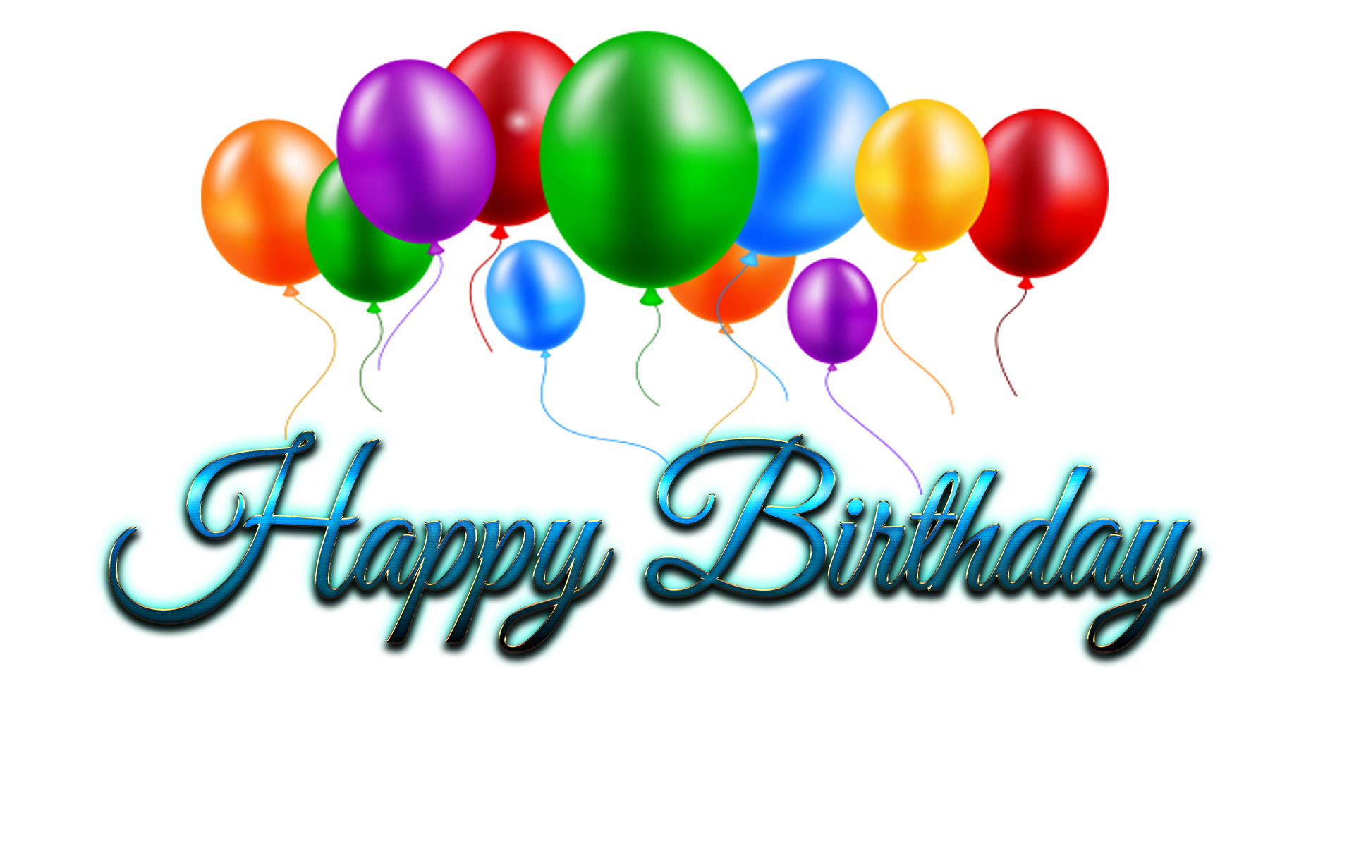 Text Birthday Balloons HD Image Free Transparent PNG Image