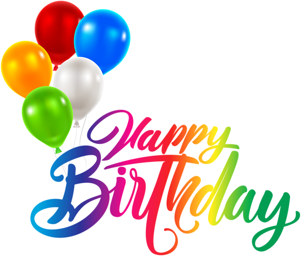 Text Birthday Balloons PNG Download Free Transparent PNG Image