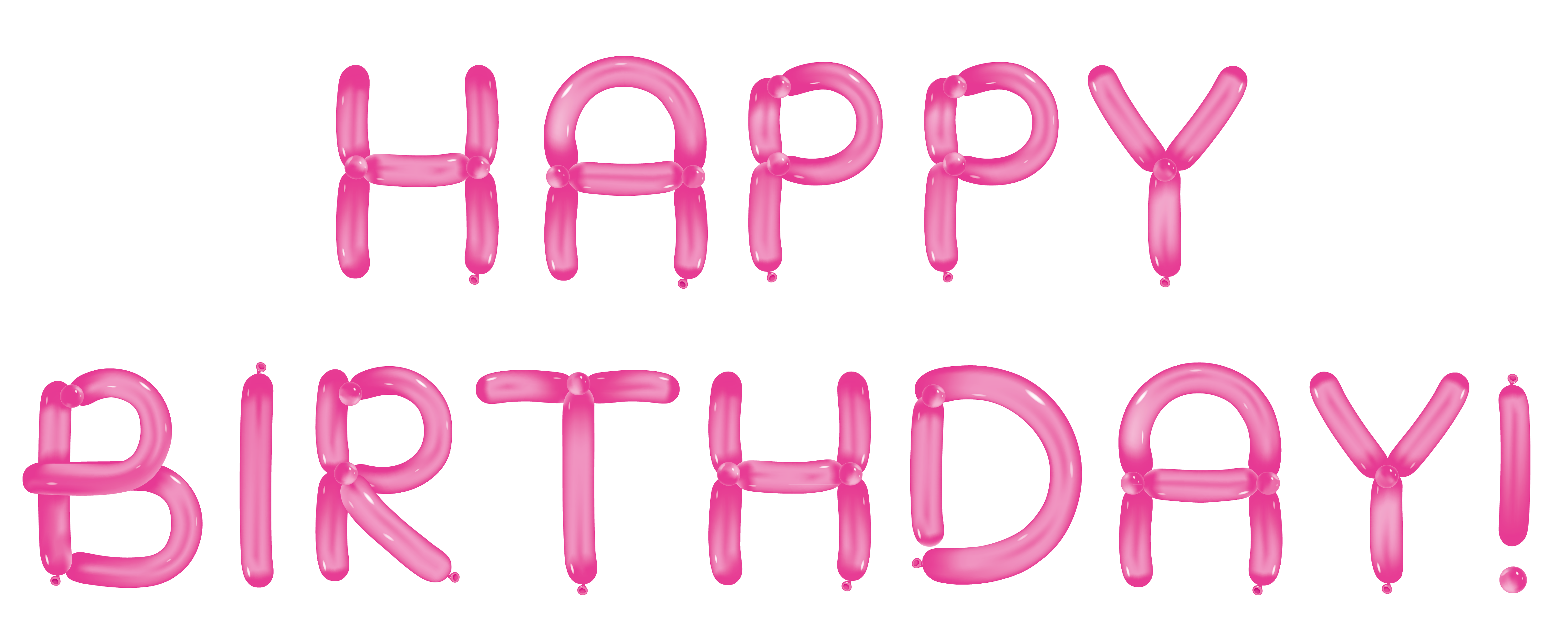 Pink Text Birthday Happy Free Clipart HD Transparent PNG Image