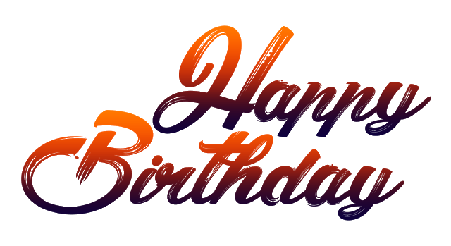 Gradient Text Birthday Font Free Download Image Transparent PNG Image