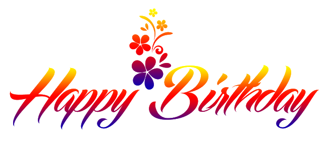 Text Birthday Colorful Free Clipart HD Transparent PNG Image