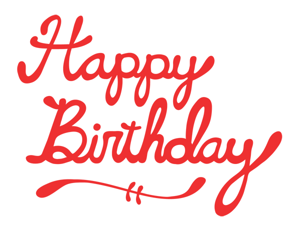 Text Birthday Red PNG Free Photo Transparent PNG Image