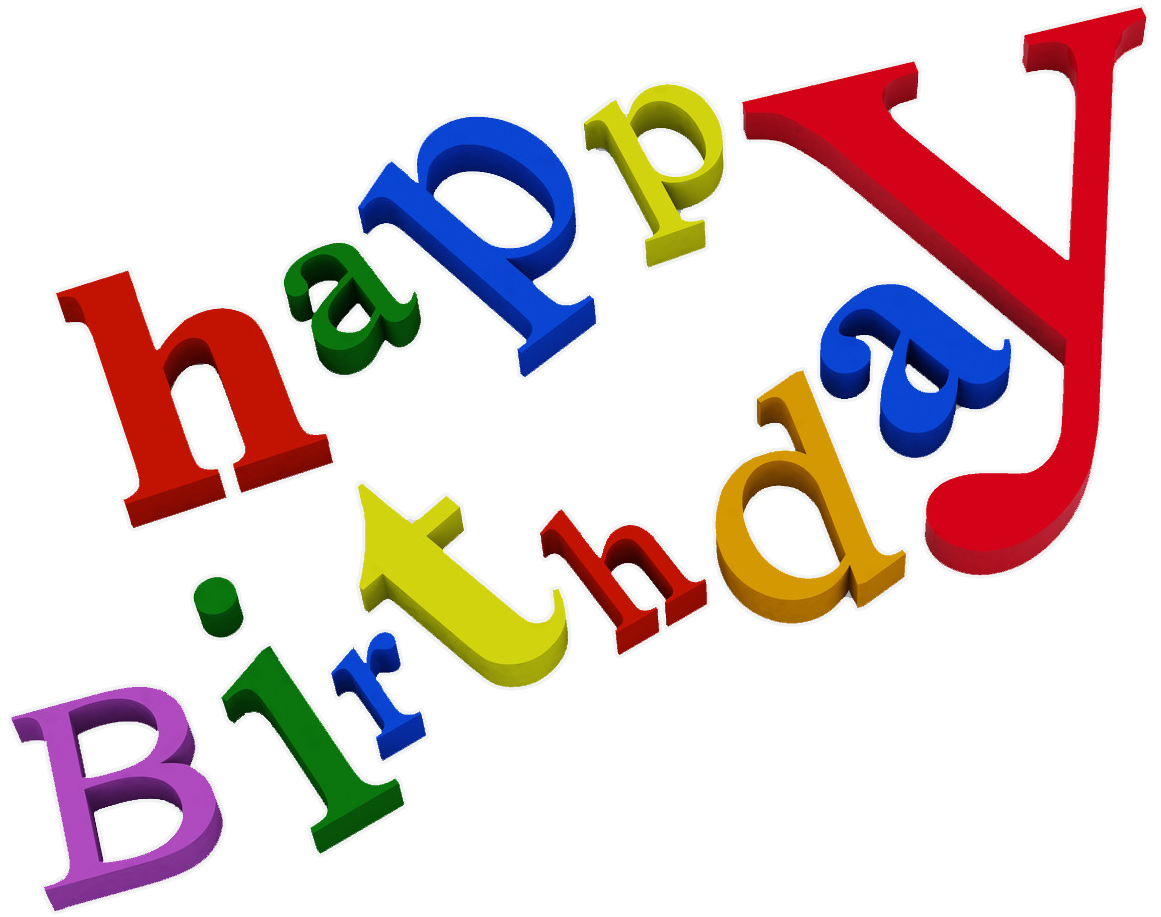 Text Birthday Colorful PNG File HD Transparent PNG Image