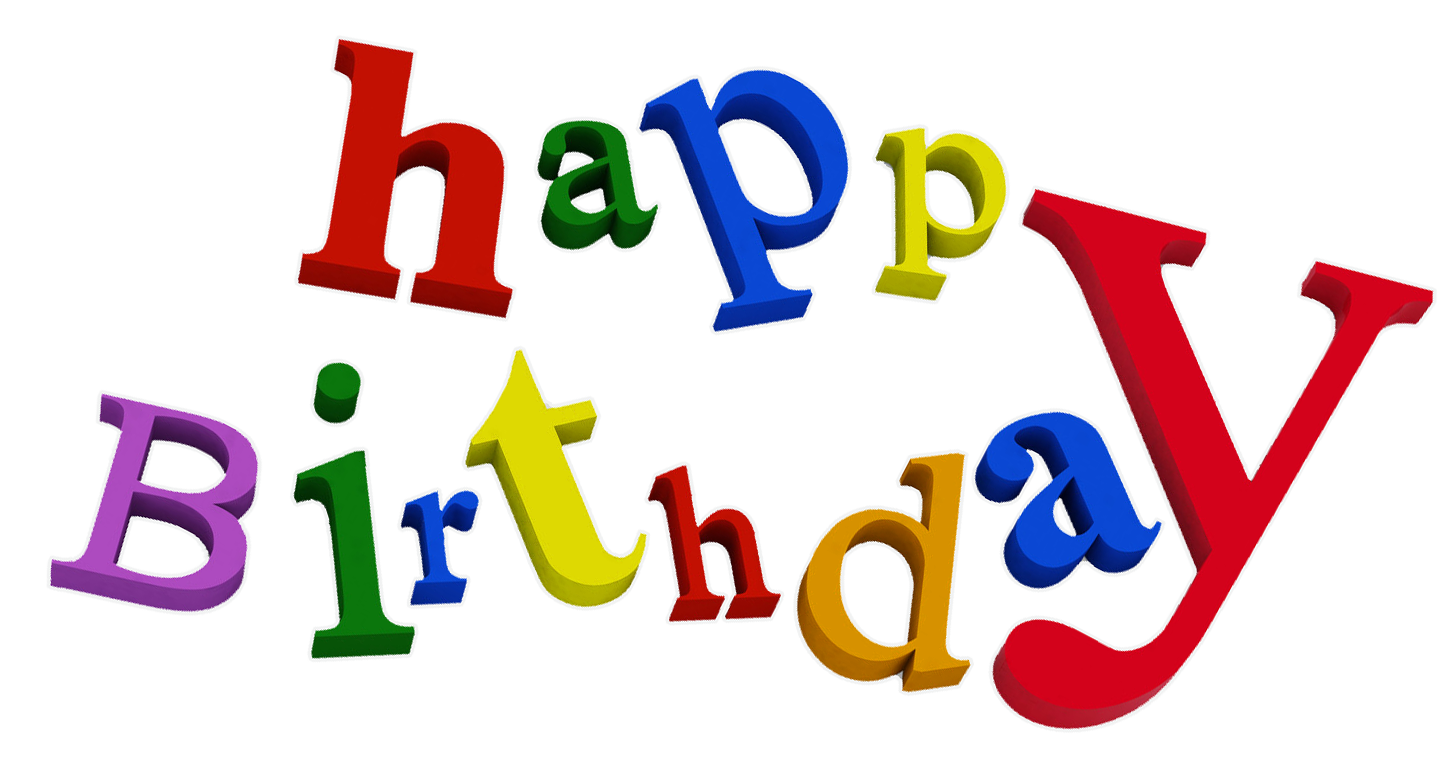 Text Birthday Colorful Happy Free HD Image Transparent PNG Image