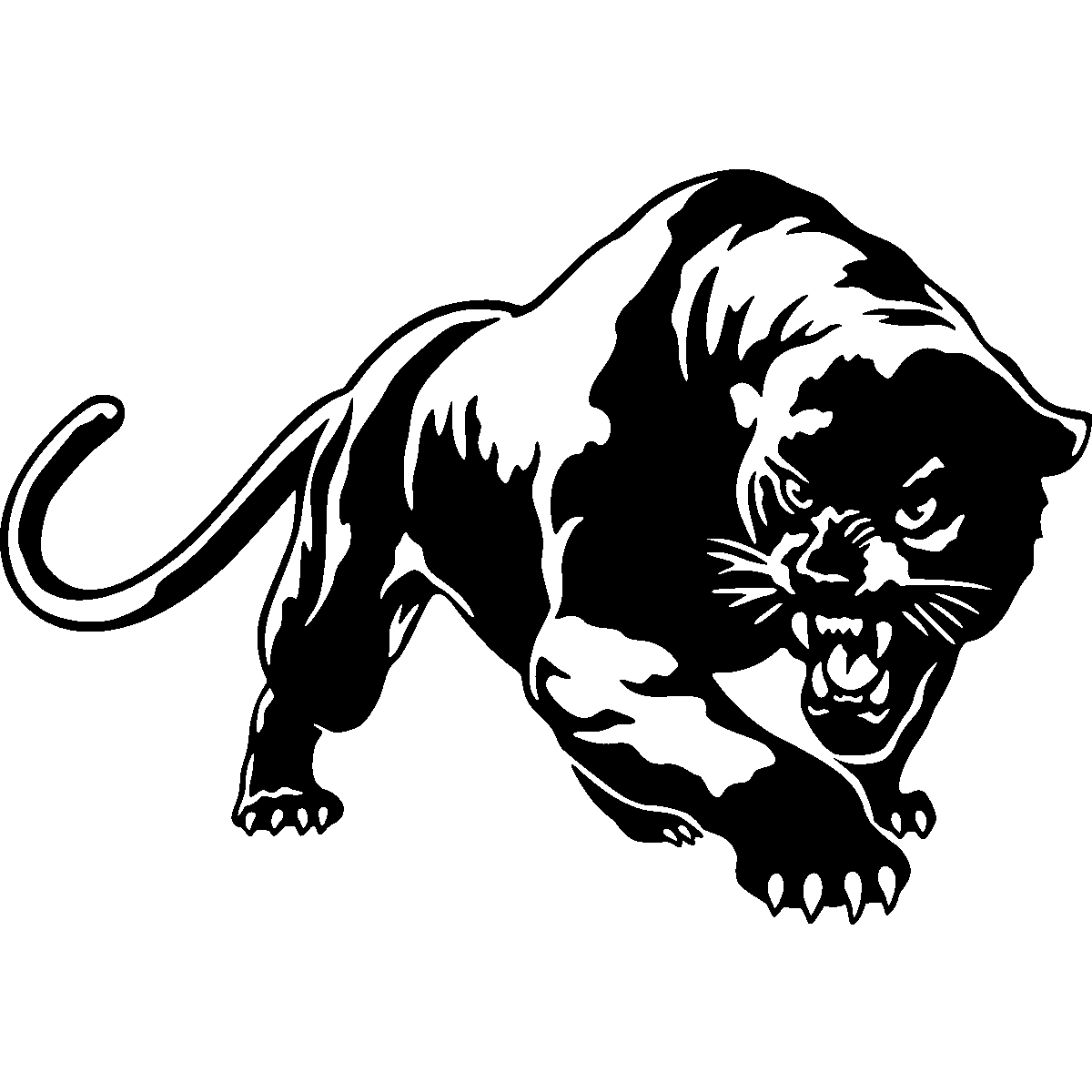 Panther Wall Car Sticker Decal Black Transparent PNG Image