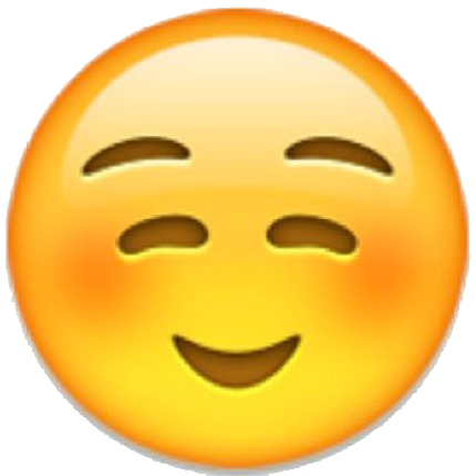 Blushing Emoji Transparent Transparent PNG Image