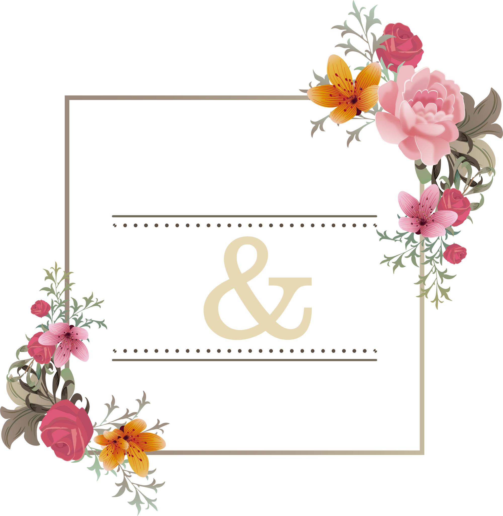 Pink Flower E-Card Wedding Greeting Get-Well Invitation Transparent PNG Image