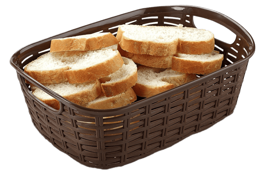 Basket Wicker Slices Bread PNG Image High Quality Transparent PNG Image