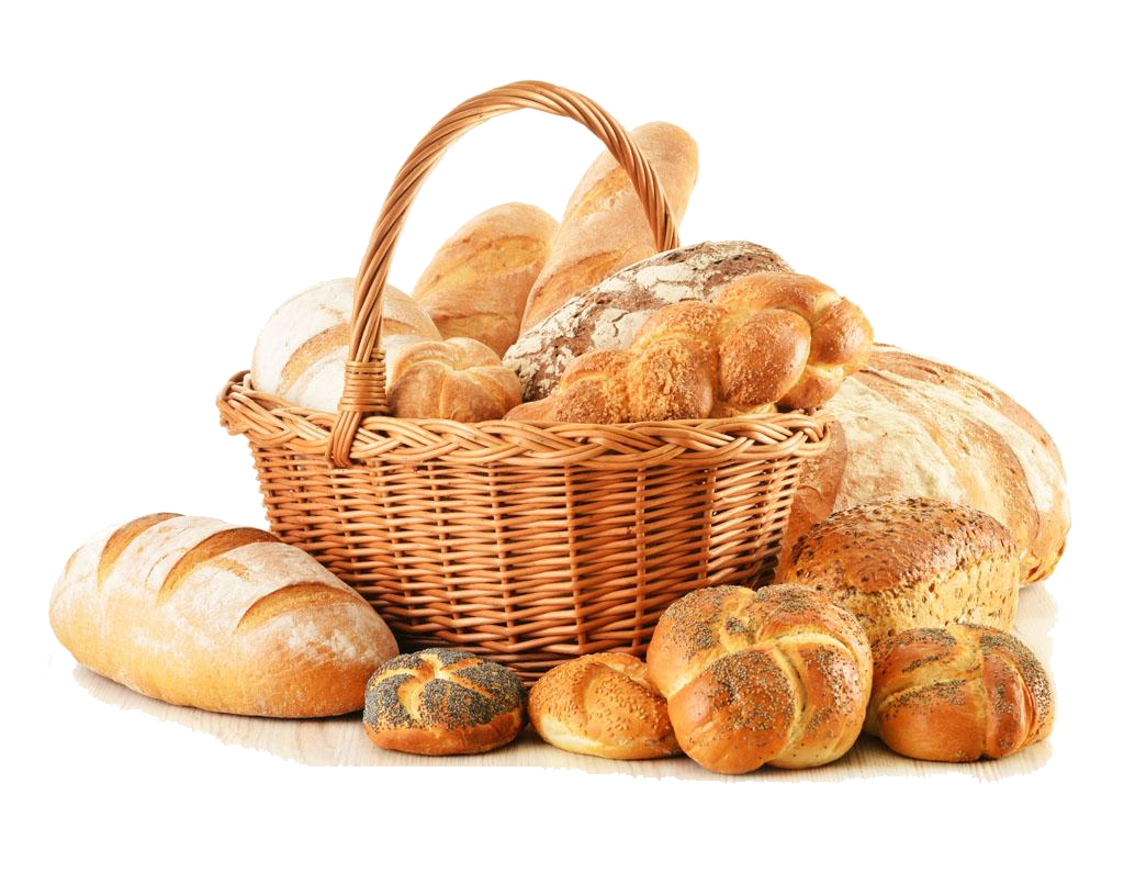 Multi Slices Wicker Grain Basket Bread Transparent PNG Image