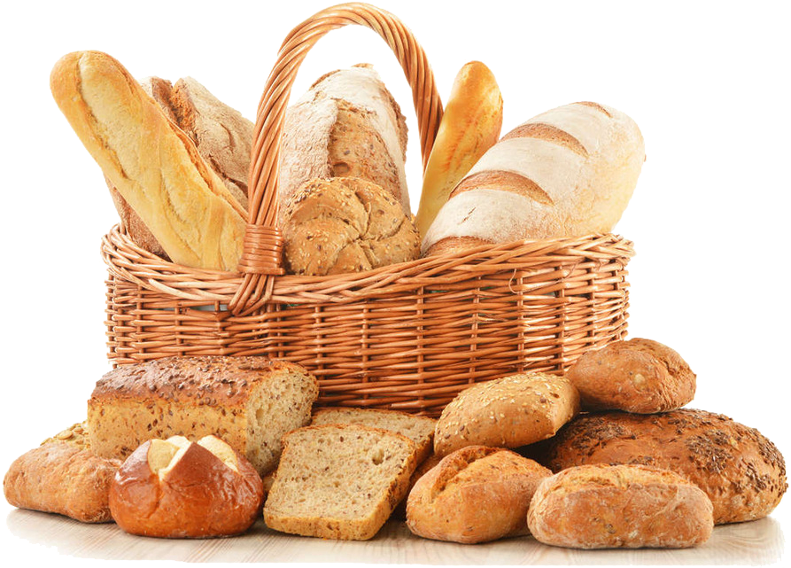 Multi Slices Wicker Photos Grain Basket Bread Transparent PNG Image