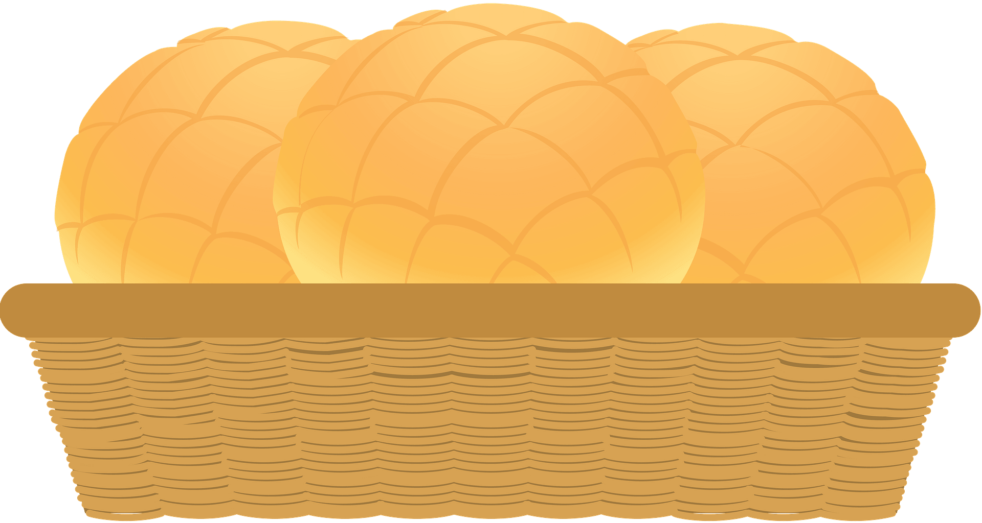 Basket Wicker Slices Wheat Bread Transparent PNG Image