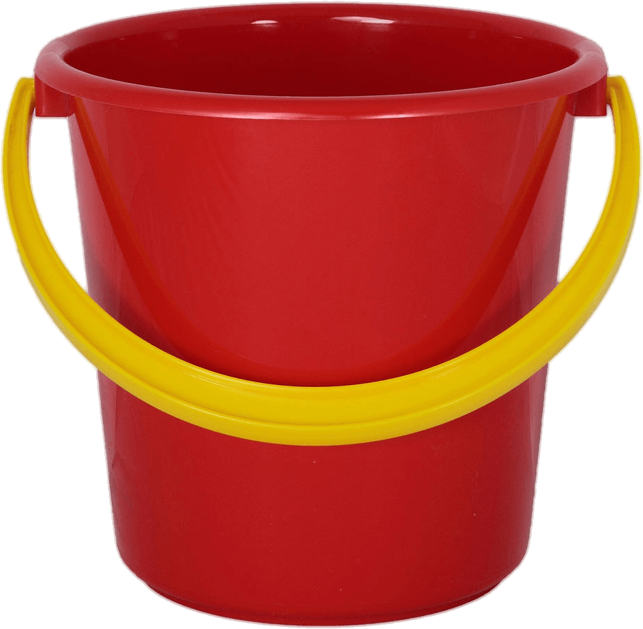 Plastic Red Bucket Png Image Transparent PNG Image