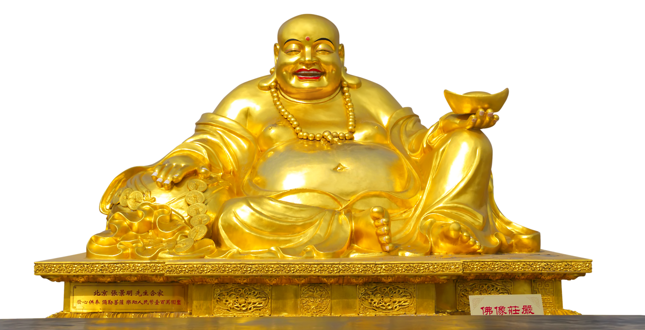 Golden Buddha Laughing Free Download Image Transparent PNG Image