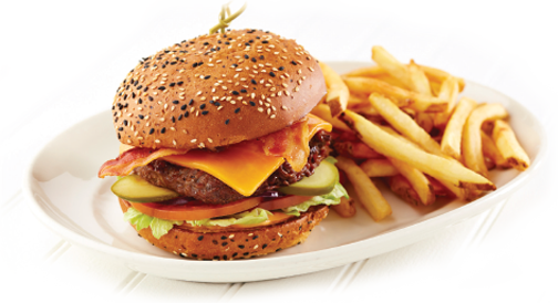 Burger And French Fries Transparent PNG Image