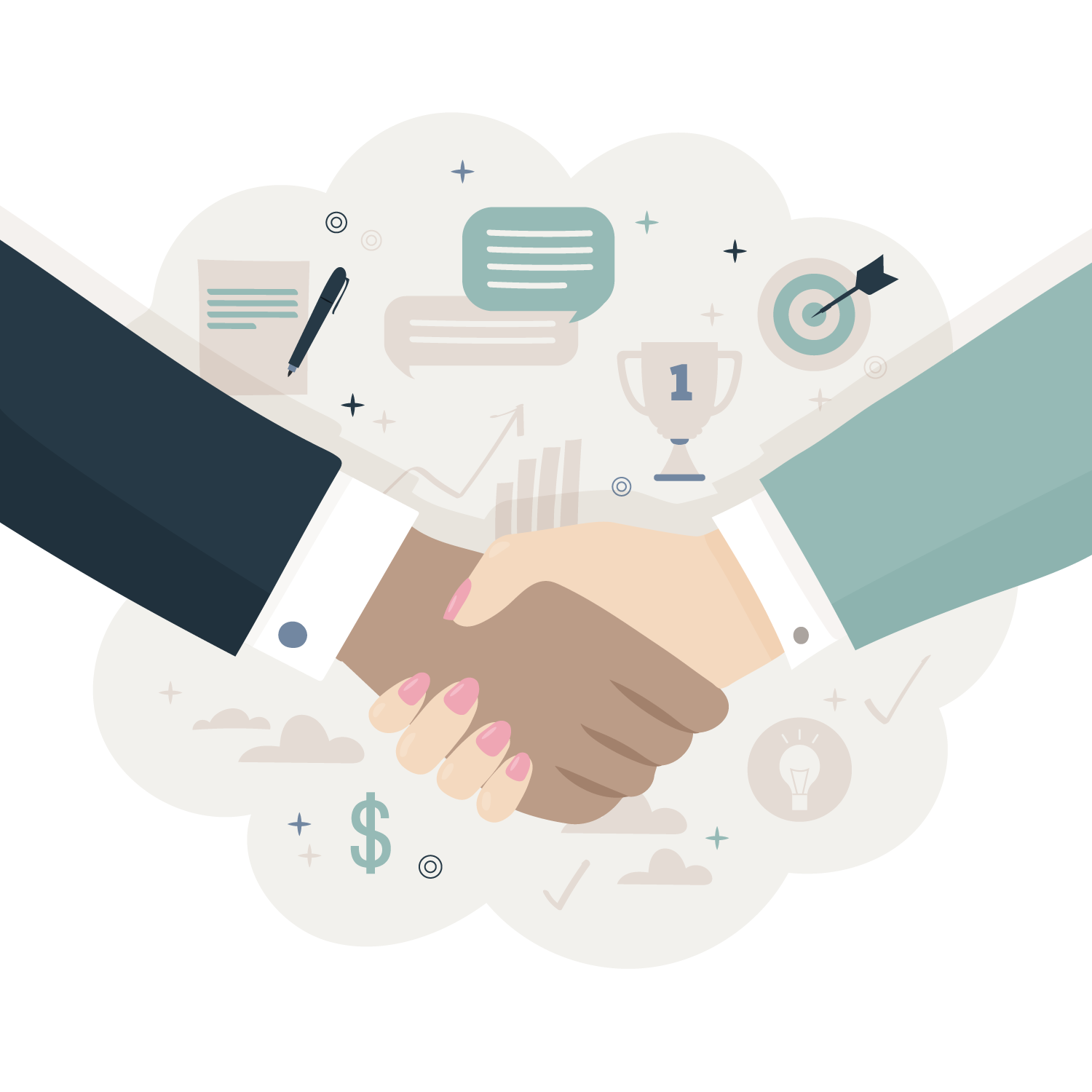 And Handshake Vector Business People Arms Businessperson Transparent PNG Image