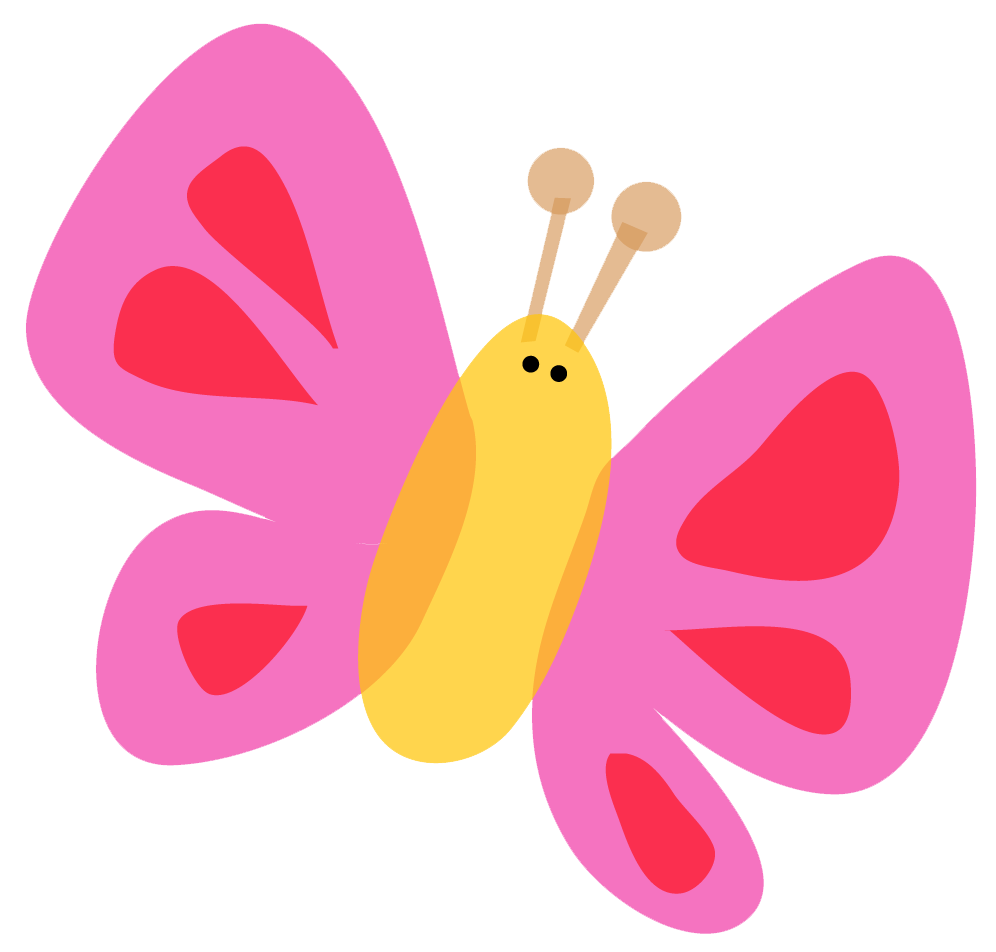 Cute Butterflies Picture Transparent PNG Image