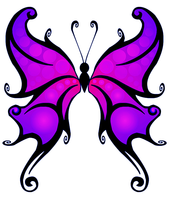 Purple Butterfly Clipart Transparent PNG Image