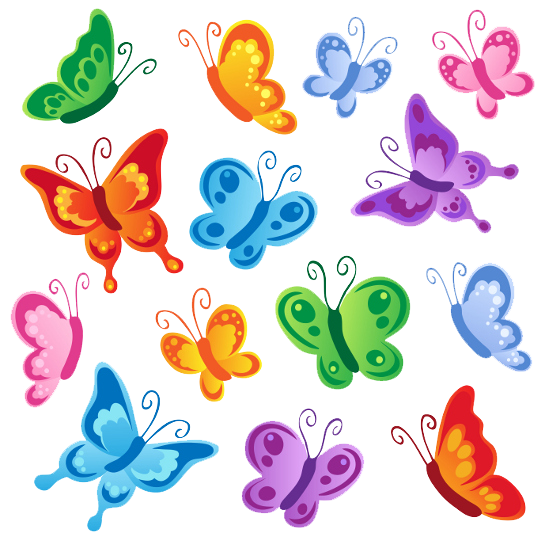 Butterflies Vector Clipart Transparent PNG Image