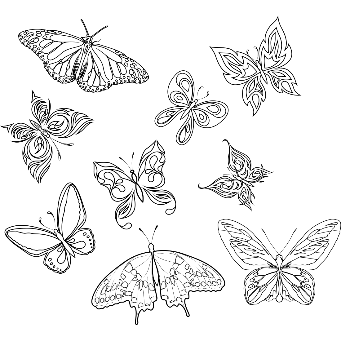 Butterfly Tattoo Art Insects Photography Butterflies Black Transparent PNG Image