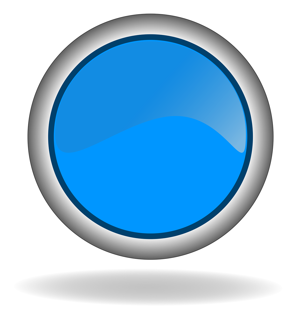 Blue Button Glossy Free Photo Transparent PNG Image