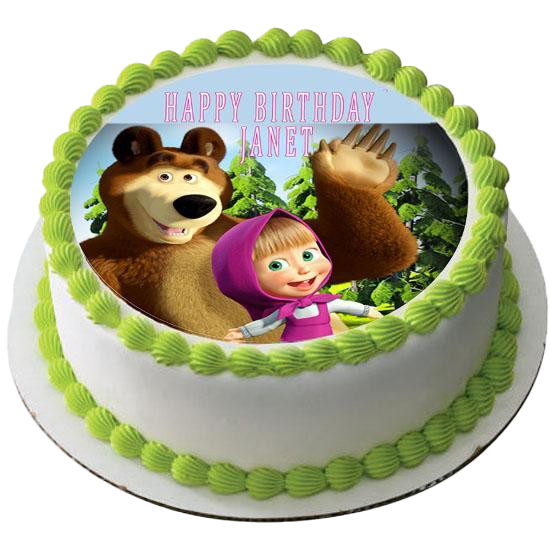 And Masha Pic Bear Cake The Transparent PNG Image