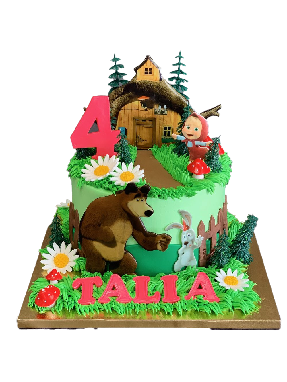 And Picture Masha Bear Cake The Transparent PNG Image