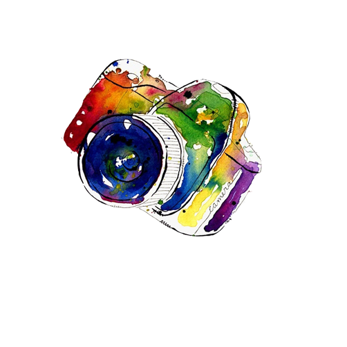 Picture Photography Material Watercolor Camera Painting Transparent PNG Image