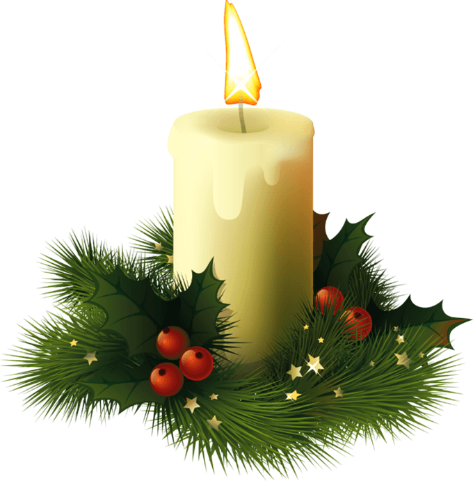 Christmas Candle Png Image Transparent PNG Image