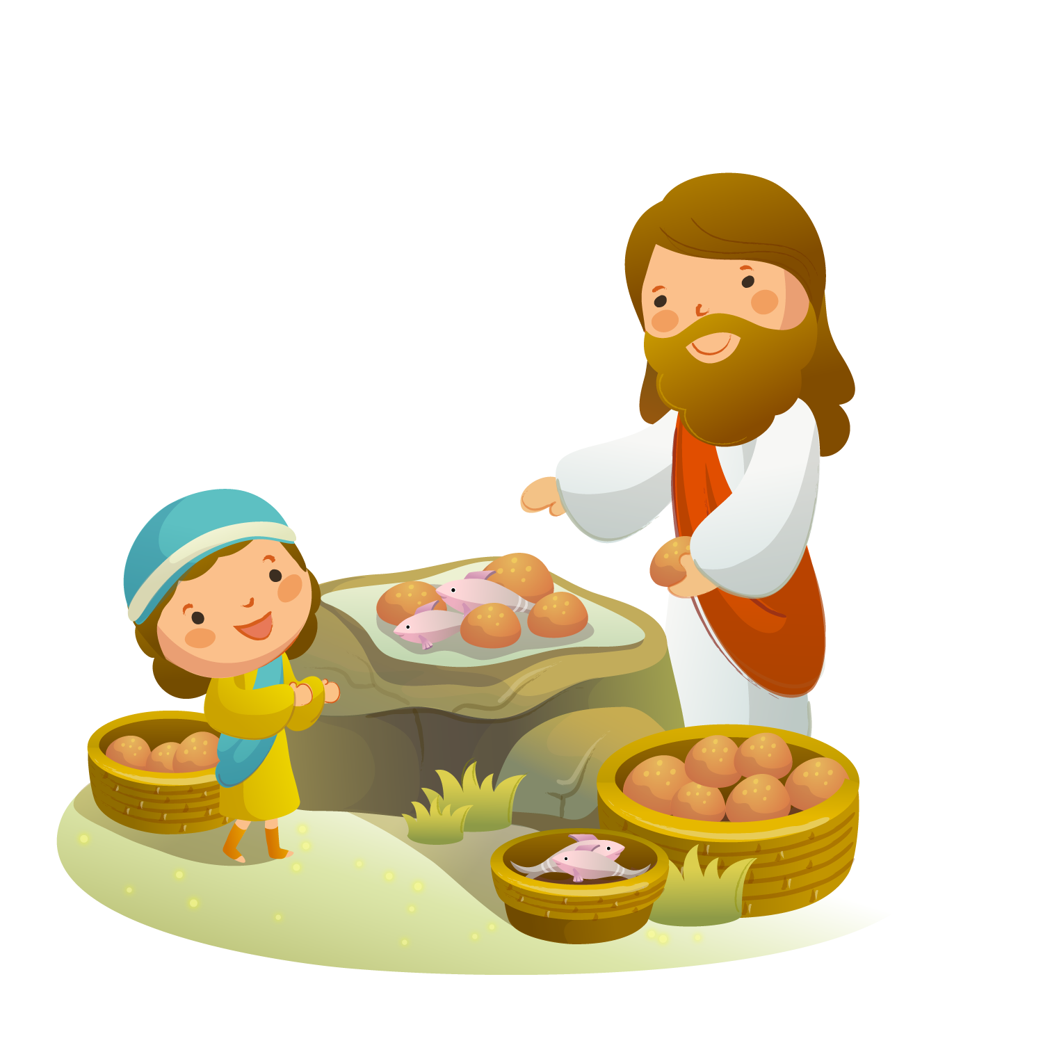 Resurrected Food Jesus Vector Child With Transparent PNG Image