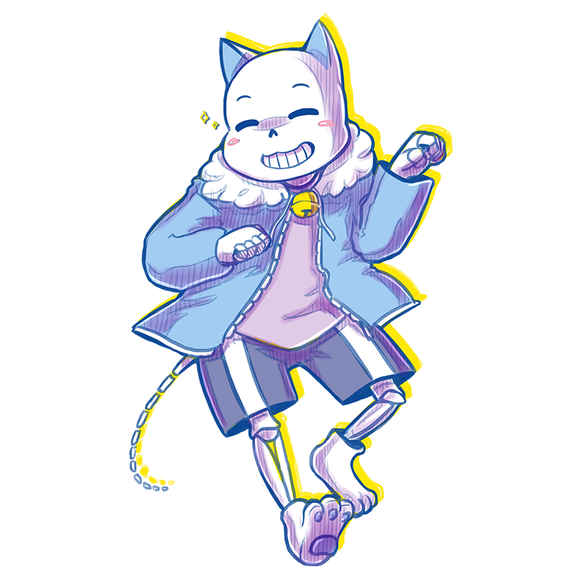 Purple Cat Art Sans Undertale PNG Image High Quality Transparent PNG Image