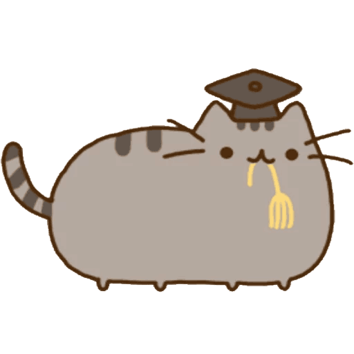 Ceremony Medium Carnivoran Pusheen Graduation Cat Sized Transparent PNG Image