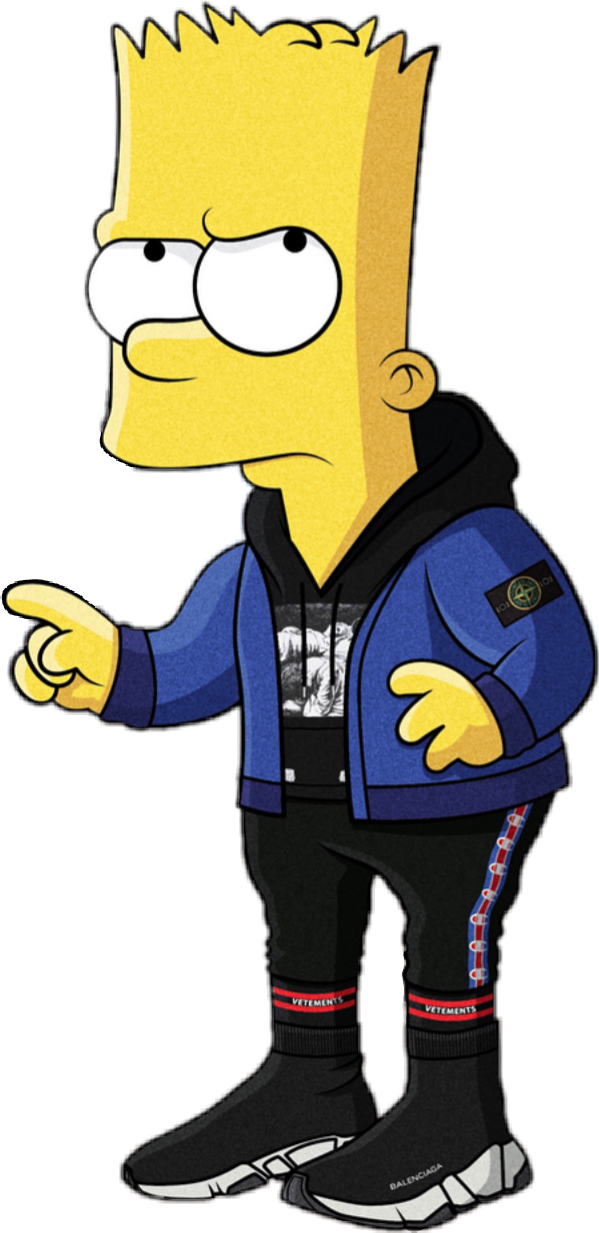 Bart Character Fictional Hypebeast Gucci Yellow Simpson Transparent PNG Image