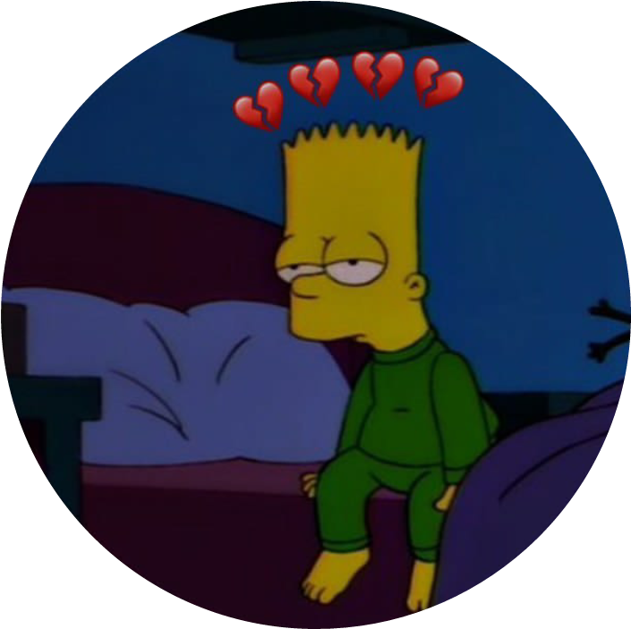 Bart Character Fictional Sadness Simpson Cartoon Depression Transparent PNG Image