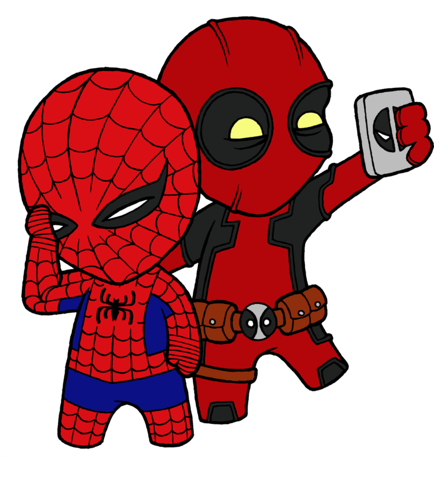 Superhero Spiderman Character Fictional Tshirt Deadpool Transparent PNG Image