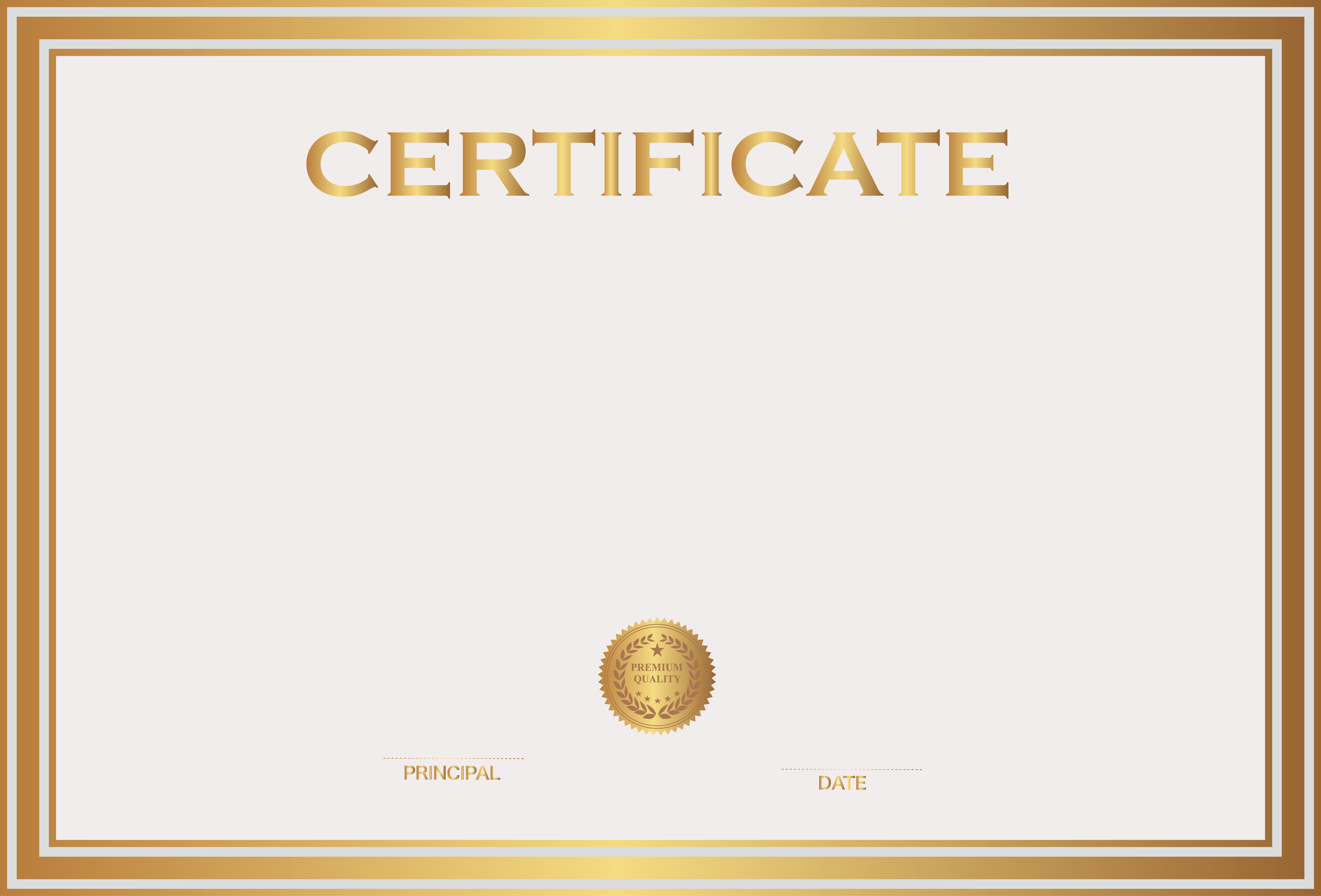 Certificate Template Free Png Image Transparent PNG Image