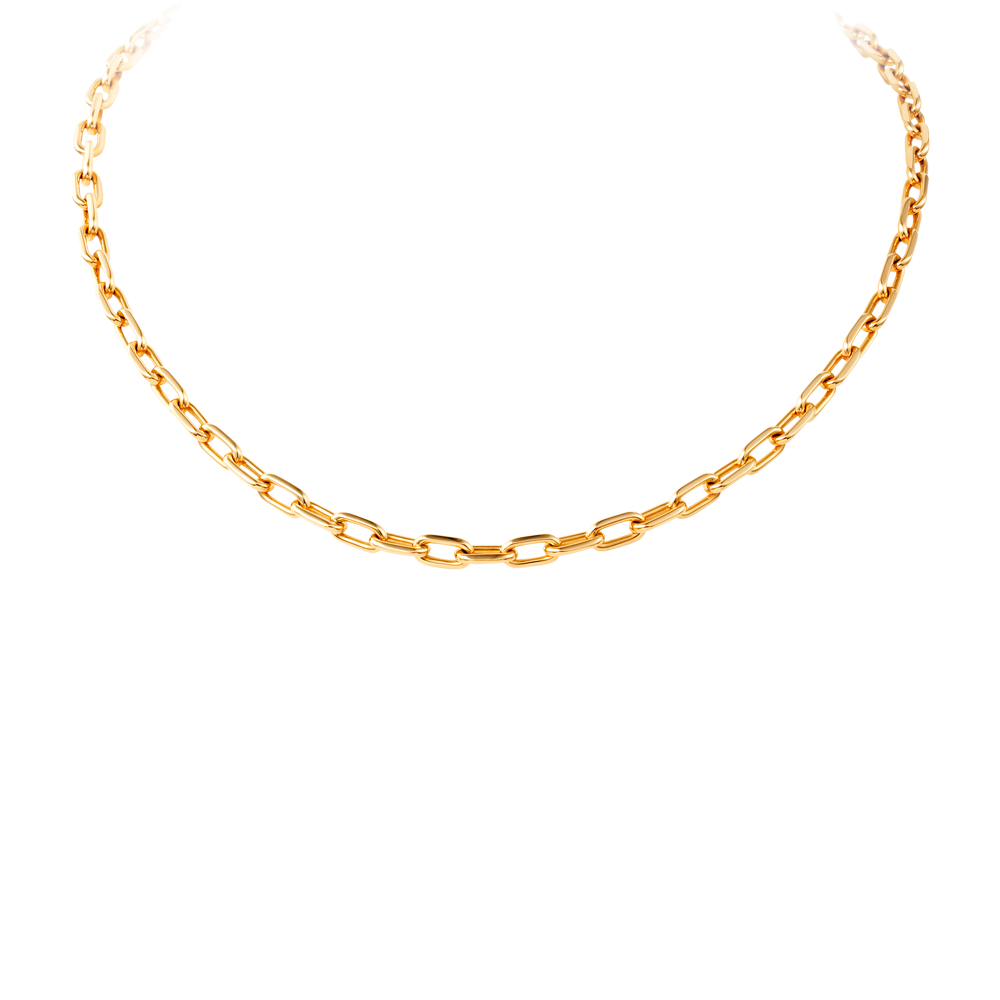 Gold Link Chain Necklace Transparent PNG Image