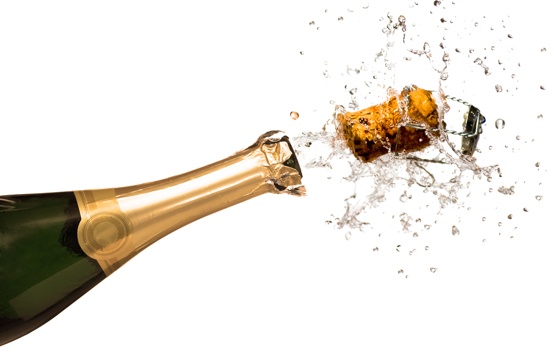 Champagne Popping Clipart Transparent PNG Image