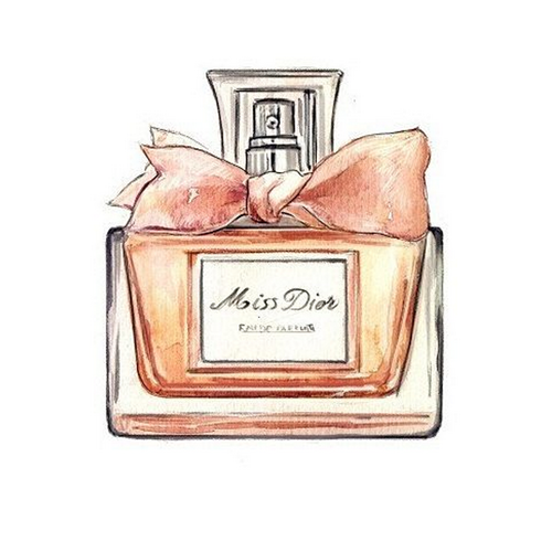 Chanel Watercolor Coco Perfume Painting Drawing Transparent PNG Image