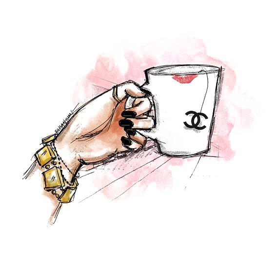 Cup Chanel Illustration Drawing PNG Download Free Transparent PNG Image