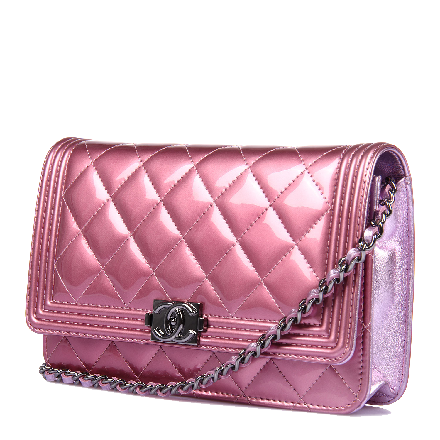 Pink Bag Leather Pearl Handbag Chanel Transparent PNG Image