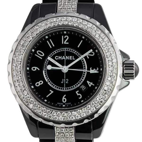 Chronograph Diamond Watch Jaeger-Lecoultre J12 Chanel Transparent PNG Image