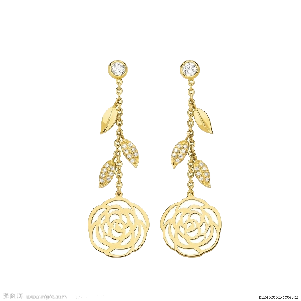 Gold Jewellery Camellia Bracelet Japanese Earring Chanel Transparent PNG Image