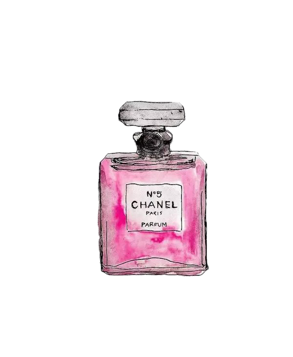 Pink Mademoiselle No. Painted Perfume Coco Chanel Transparent PNG Image