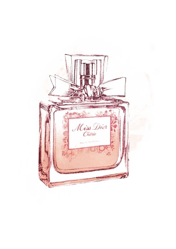 Pink No. Chanel Dior Perfume Miss Drawing Transparent PNG Image