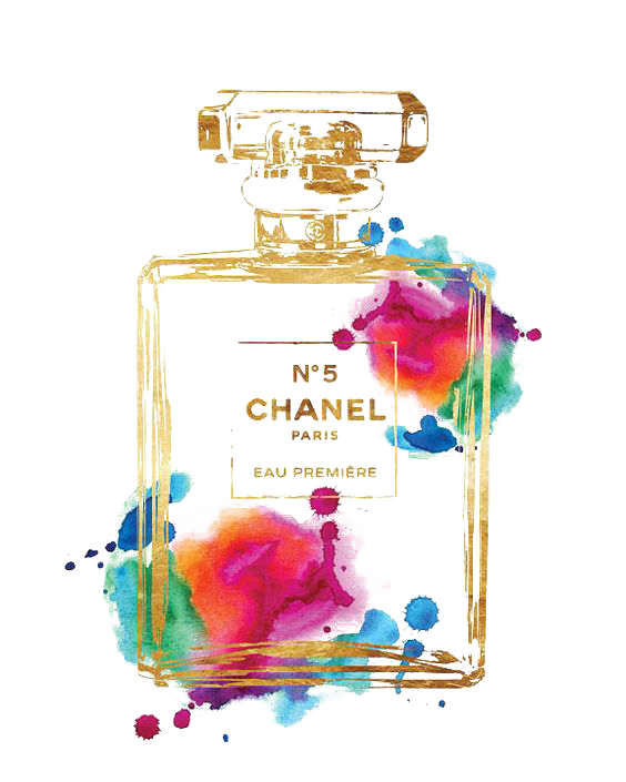 No. Poster Perfume Watercolor Drawing Painting Chanel Transparent PNG Image