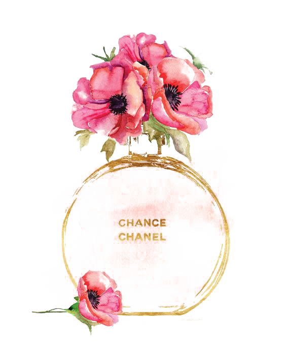 No. Perfume Watercolor Printmaking Flowers Painting Chanel Transparent PNG Image