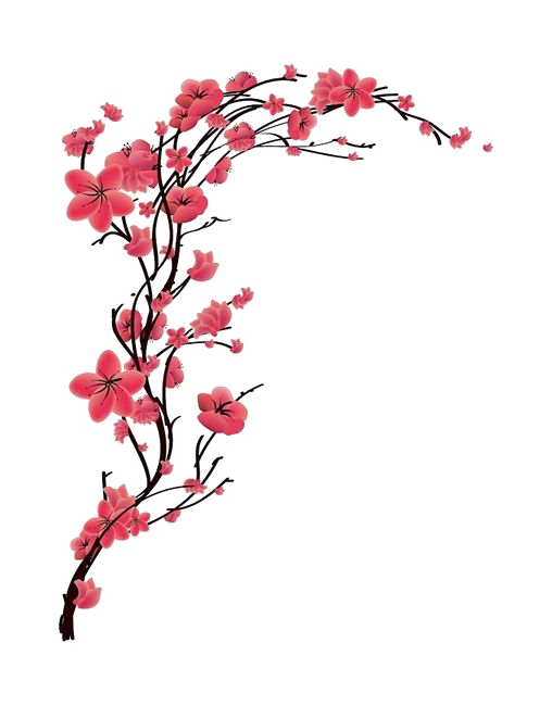 Blossom Cherry Peach Red Tattoo Free Transparent Image HQ Transparent PNG Image